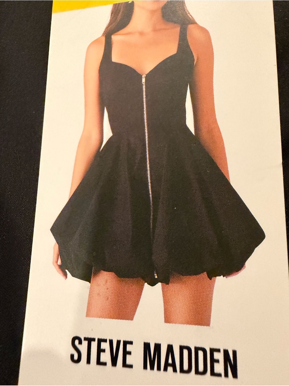 Betsey Johnson Black Zip-Front Mini Dress